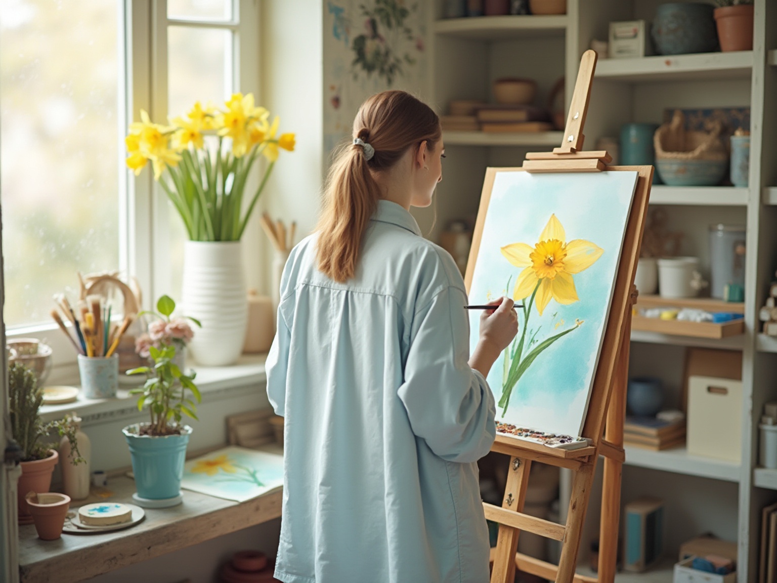 daffodil-watercolor-exploring-traditional-vs-modern-techniques