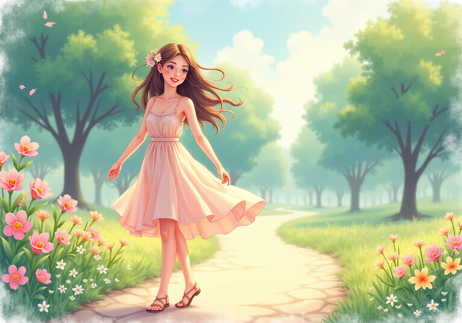 what-is-watercolor-girl-illustration-origins-features-and-appeal