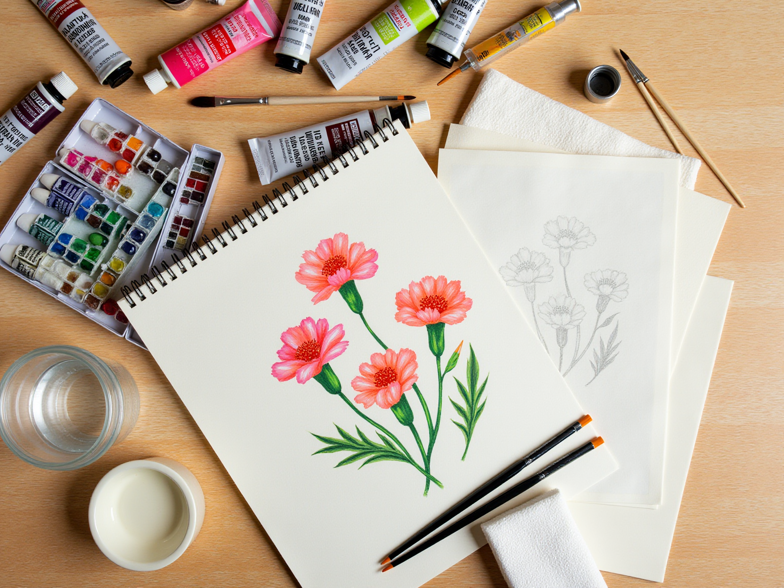 master-watercolour-geraniums-with-step-by-step-techniques
