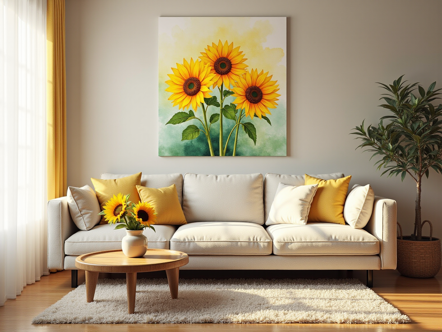 sunflower-watercolor-enhance-your-home-decor-with-art