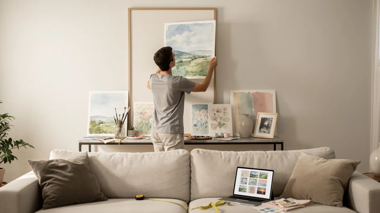 How to Choose Artwork for Home Decor—and Know When to Commission a Custom Watercolor